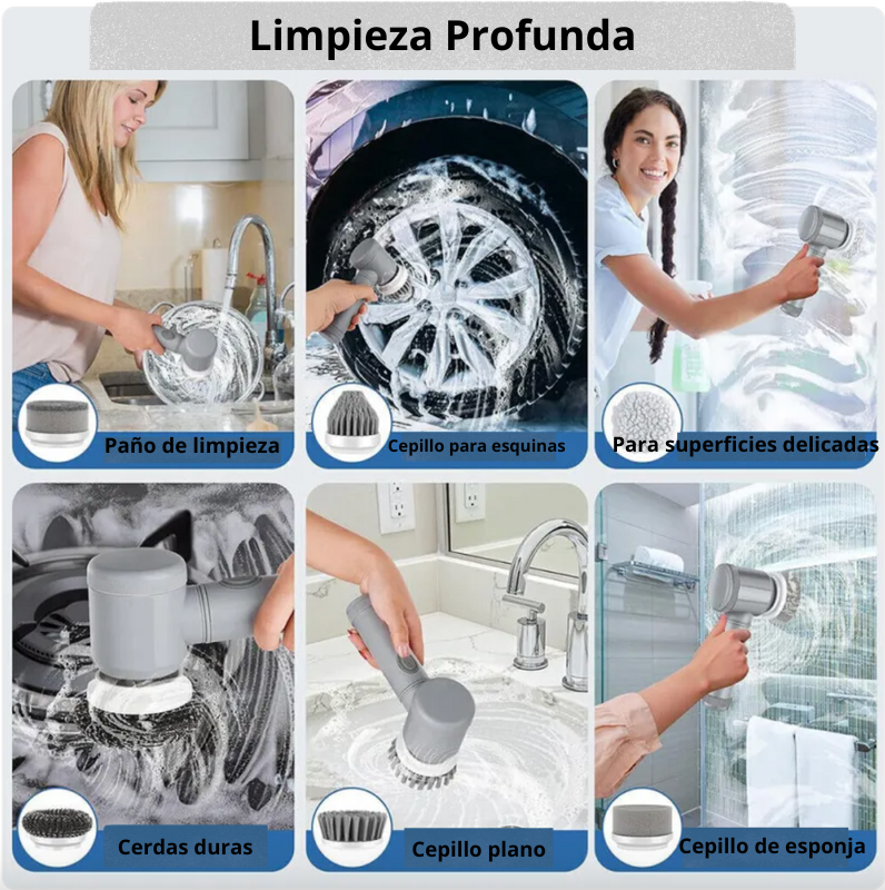 Limpiador Eléctrico Giratorio Inalámbrico 3 en 1