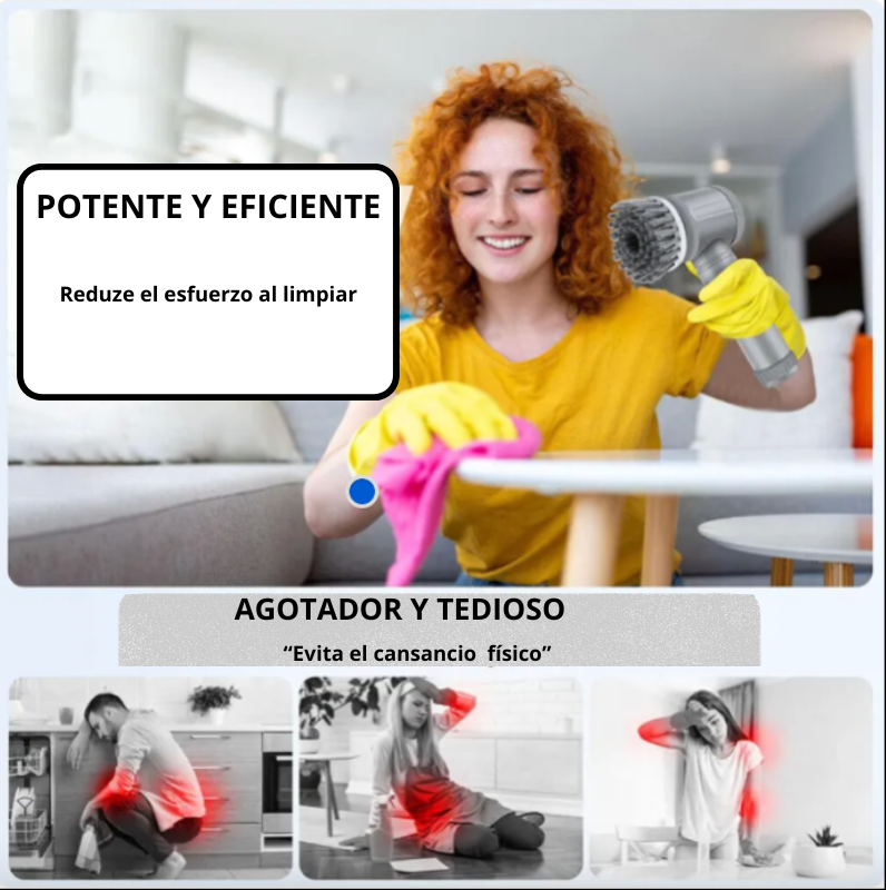 Limpiador Eléctrico Giratorio Inalámbrico 3 en 1